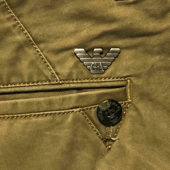 Giorgio Armani Chino Pant Stretch Brown Size 30 - Picture 8 of 8